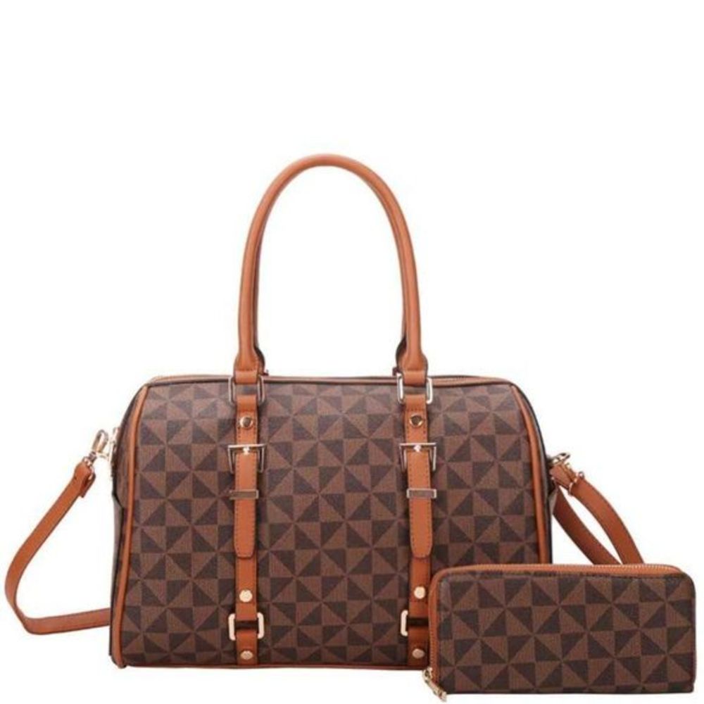 2 IN 1 DUFFEL BAG WITH MATCHING WALLET SET